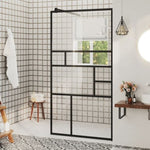 Walk-in Shower Wall with Clear ESG Glass 80x195 cm Black 150752