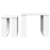 Coffee Table Set 2 pcs White Engineered Wood 8000124