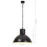 Hanging Lamp 25 W Black Round 48 cm E27 320565