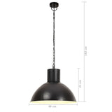 Hanging Lamp 25 W Black Round 48 cm E27 320565