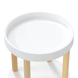 3-tier Trolley White 38x38x82 cm Engineered Wood&Solid Wood Pine 345600