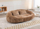 GOMYWAY Oversized Bean Bag Chair for Adults Kids 2 Seat Bean Bag Sofa with 2 Pillows, Comfy Chenille W2678P489520