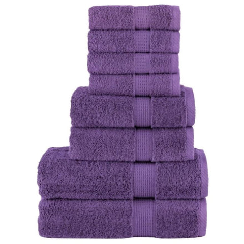 8 Piece Premium Towel Set SOLUND Purple 600 gsm 137545