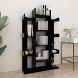 Book Cabinet Black 86x25.5x140 cm Engineered Wood 808901