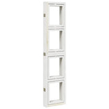 Room Divider 6 Panels White Solid Wood Paulownia 358698