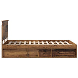 Bed Frame with Headboard Old Wood 120 x 200 cm Solid Pine Wood 3411035