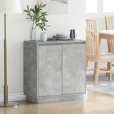 LED Sideboard Concrete Grey 71 x 34.5 x 75 cm Engineered Wood 869645