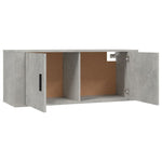 2 Piece TV Cabinet Set Concrete Grey Engineered Wood 3188426