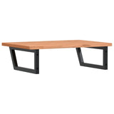 Basin Shelf Wall Mounted Steel and Solid Wood Beech 3302451