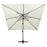 Cantilever Garden Parasol with Double Top 300x300 cm Sand 312368