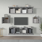 6 Piece TV Cabinet Set Grey Sonoma Engineered Wood 3120267