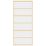 Sliding Door Gold 90x205 cm Clear ESG Glass and Aluminium 155161