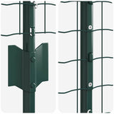 Fence with Posts Green 1.2 x 25 m Steel 3336008
