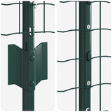 Welded Wire Fence 25 x 1.2 m PVC-Coated Steel Green 3336008