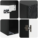 Cabinet Set 2 pcs Black 33 x 34.5 x 90 cm Engineered Wood 3416728