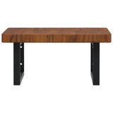 Basin Shelf Wall Mounted Steel and Solid Wood Oak 3302413