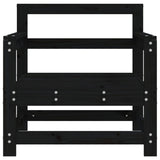 Garden Chairs 2 pcs Black Solid Wood Pine 825496