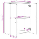 File Cabinet Black 60x32x77.5 cm Engineered Wood 840766