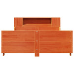 ZNTS Bed Frame without Mattress Wax Brown 140x190 cm Solid Wood Pine 3323775
