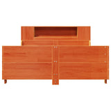 Bed Frame without Mattress Wax Brown 135x190 cm Double Solid Wood Pine 3323778
