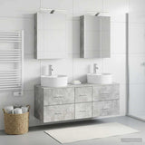 Bathroom Furniture Set 5 pcs Concrete Grey 3406914
