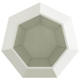 Planter White 100 x 100 x 80 cm Steel 884026