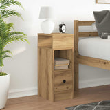 Bedside Cabinet with Drawer Artisan Oak 25x31x66 cm 858630