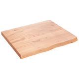 ZNTS Wall Shelf Light Brown 60x50x2 cm Treated Solid Wood Oak 363650