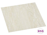 Flooring Planks 5.11 m 55 pcs PVC Cream White 42046332