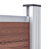Fence Panel WPC 175x146 cm Brown 148981