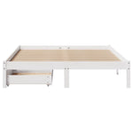 Bed Frame without Mattress White 120x190 cm Small Double Solid Wood Pine 3301425