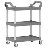 ZNTS 3-Tier Trolley Grey 81x41x92 cm Aluminium 30321