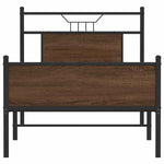 Bed Frame without Mattress Brown Oak 90x200 cm Engineered Wood 4107027