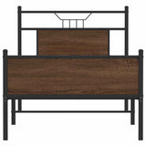 Bed Frame without Mattress Brown Oak 90x200 cm Engineered Wood 4107027