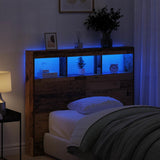 Headboard with Shelf Old Wood 120 x 17 x 102 cm Engineered Wood 869111