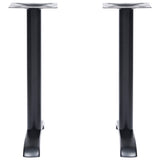 Bistro Table Legs 2 pcs Black 61x8x72 cm Cast Iron 325428