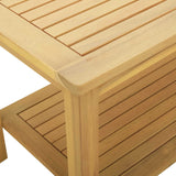 Side Table Oil Natural 70 x 40 x 45 cm Solid Acacia Wood 42026802