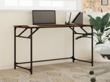 Desk Smoked Oak 100x45x76 cm Engineered Wood and Powder-coated Steel 842268