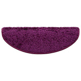 Stair Mats 10 pcs 65x21x4 cm Violet Half Round Large 149809