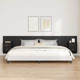 Headboard with Cabinet 3 pcs Black Oak Engineered Wood 3416135