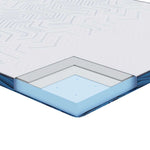 Mattress Pads White and blue 90 x 200 cm Gel Memory Foam 4106256