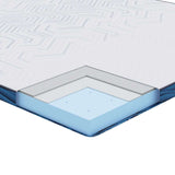 Mattress Pads White and blue 90 x 200 cm Gel Memory Foam 4106256