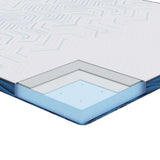Mattress Topper White 140 x 200 x 6 cm Jaquard Fabric 4106260
