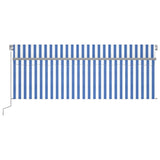 3069416 Manual Retractable Awning with Blind 4x3m Blue&White