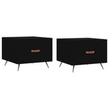Coffee Tables 2 pcs Black 50x50x40 cm Engineered Wood 829335