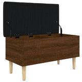 Storage Bench Brown Oak 82x42x46 cm Engineered Wood 835081