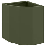 Corner Planter Olive green 30 x 30 x 35 cm Steel 883657