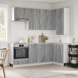 Kitchen Unit LYON 8 pcs Grey Sonoma Engineered Wood 3438444