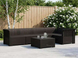 5-Seater Garden Sofa Rattan Look PP Anthracite 3444030