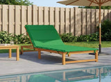 Sunlounger Cushion GEMERT 100% Polyester Green 200 x 80 x 3 cm 948578